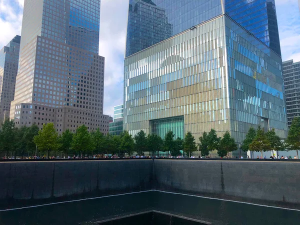 Memorial Zona Cero Del World Trade Center Dedicado 10º Aniversario — Foto de Stock