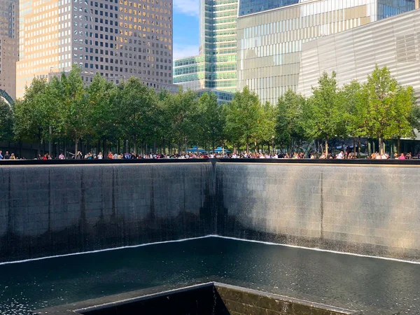 Memorial World Trade Center Ground Zero Dedicated 10Th Anniversary September — Stock Photo, Image