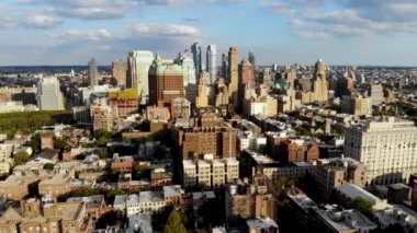 Downtown Brooklyn hava görünümünü. New York şehri. Brooklyn New York'un beş boroughs en kalabalık olduğunu. Geleneksel Brooklyn Heights Binası