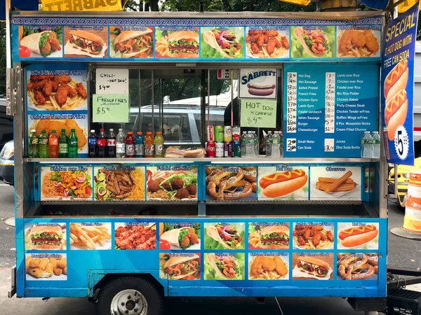 Food Trucks Vendors New York City Popular Nyc Food Truck — Stock Photo, Image