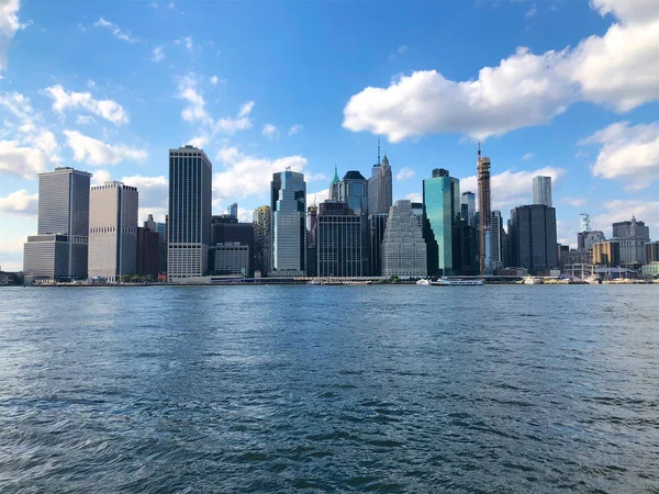 Oszałamiający Widok Panoramiczny Panoramę Manhattan New York Stany Zjednoczone Ameryki — Zdjęcie stockowe