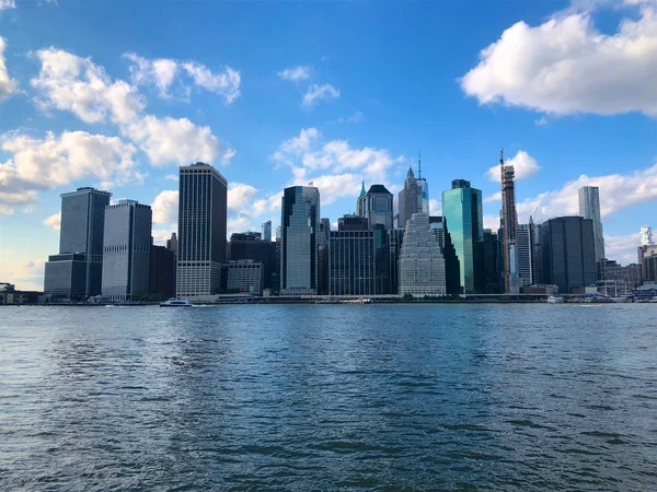 Oszałamiający Widok Panoramiczny Panoramę Manhattan New York Stany Zjednoczone Ameryki — Zdjęcie stockowe