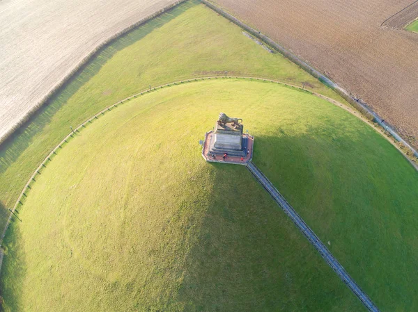 Vista Aérea Lion Mound Com Terras Agrícolas Redor Imenso Butte — Fotografia de Stock