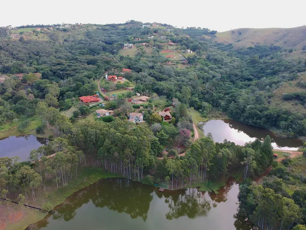 Vista Aérea Naturaleza Verde Escénica Bosque Montaña País Tropical Vista —  Fotos de Stock