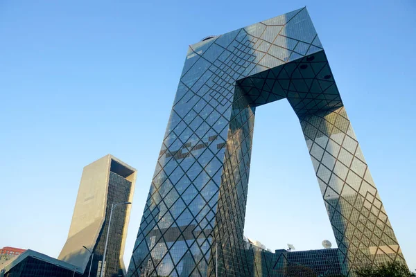 Cctv Tower Beijing China Cctv Headquarters Blue Day Beijing Cctv — Stock Photo, Image