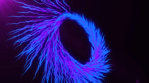 그래픽 나선형 추상적인 입자의 애니메이션입니다 광섬유의 — 스톡 사진