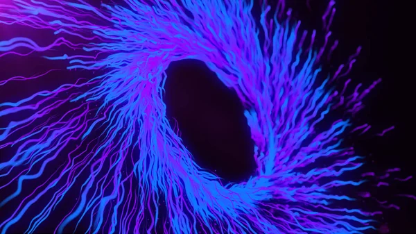 그래픽 나선형 추상적인 입자의 애니메이션입니다 광섬유의 — 스톡 사진