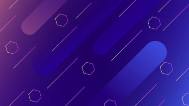 Mavi ve mor soyut trendy şekilleri, en az arka plan. Renkli geometrik arka plan. Soyut şekiller kompozisyon.
