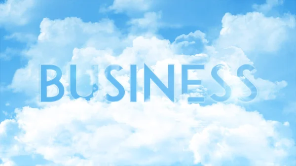 Word Business Wolken Kleurrijke Lucht Kleur Sterk Woord Concept Voor — Stockfoto