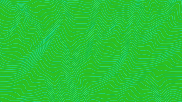 Green Blue Curvy Geometric Lines Wave Pattern Texture Colorful Background — Stock Photo, Image