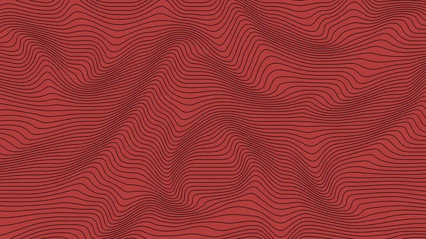 Rosso Linee Geometriche Curve Colorate Ondulano Texture Modello Sfondo Colorato — Foto Stock
