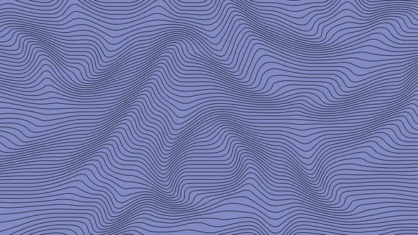 Blue colorful curvy geometric lines wave pattern texture on colorful background. Wave Stripe Background. Abstract background with distorted shapes. Illusion of movement, op art pattern.