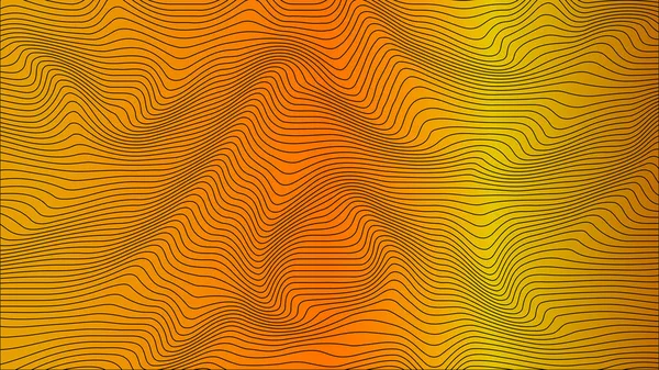 Arancione Giallo Linee Geometriche Curve Colorate Ondulato Texture Modello Sfondo — Foto Stock