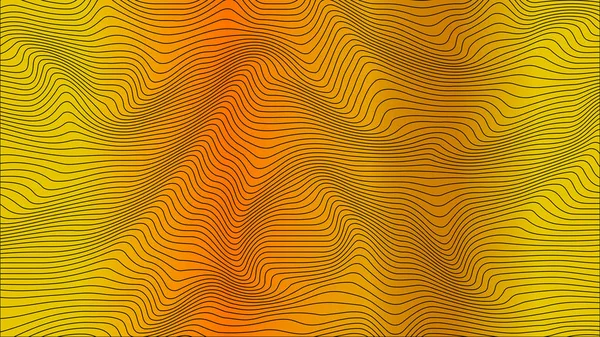 Arancione Giallo Linee Geometriche Curve Colorate Ondulato Texture Modello Sfondo — Foto Stock