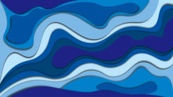 Formas Líquidas Coloridas Fluxo Abstrato Azul Para Banners Cartazes Capas — Fotografia de Stock