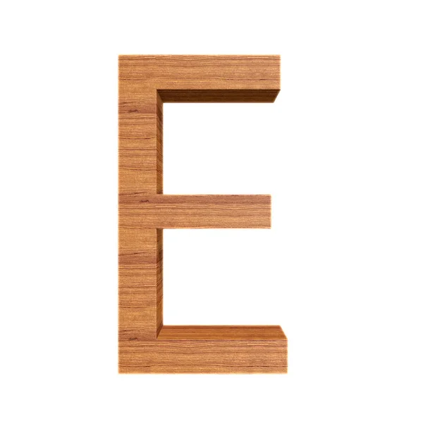 Capital Wooden Letter Isolated White Background Font Your Design Illustration — 图库照片