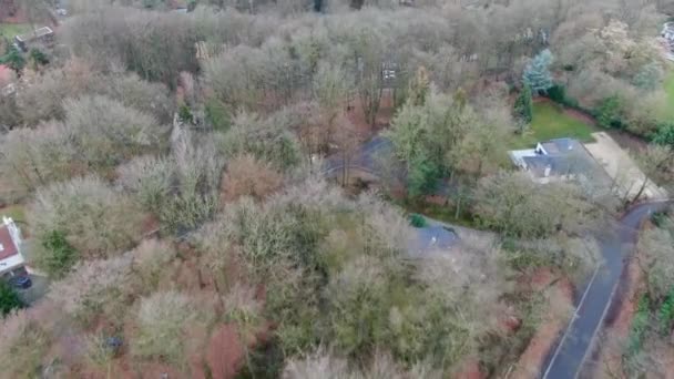 Krajině Bohaté Oblast Jižní Belgii Luxusní Vily Zahradou Obklopený Lesem — Stock video