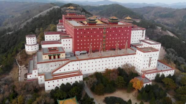 Aerial View Putuo Zongcheng Buddhist Temple One Eight Outer Temples — Stock Video