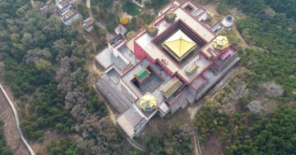 Aerial View Putuo Zongcheng Buddhist Temple One Eight Outer Temples — Stock Video