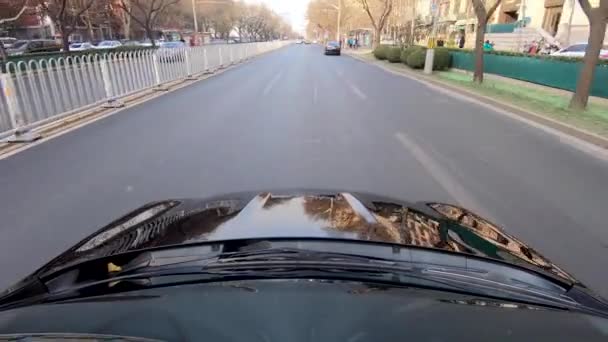 Pov 자동차의 시내도 자동차 베이징 중국입니다 2018 — 비디오
