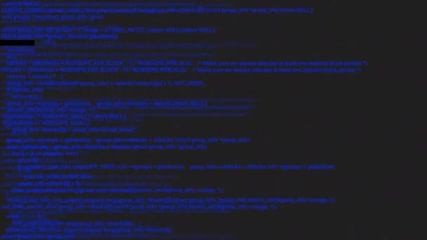 Blue Screen Coding Hacker Concept Animation Glitch Programming Code Typing — Stock Video