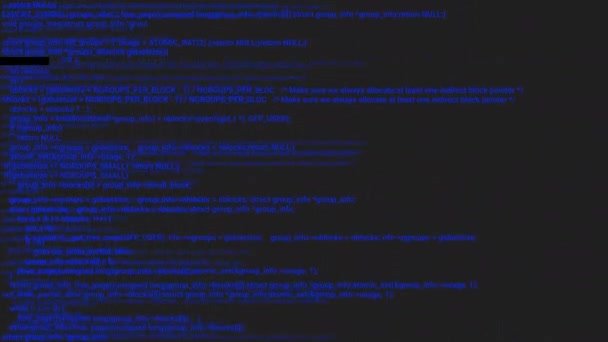 Niebieski Ekran Kodowania Haker Koncepcja Animacja Glitch Programowanie Kodu Wpisując — Wideo stockowe