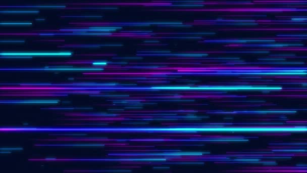 Fondo Geométrico Líneas Radiales Abstractas Azul Púrpura Rosa Flujo Datos — Vídeo de stock