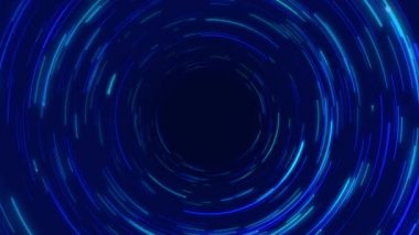 Mavi soyut dairesel radyal çizgiler arka plan. Veri akışı. Fiber optik. Hareket etkisi. Arka plan