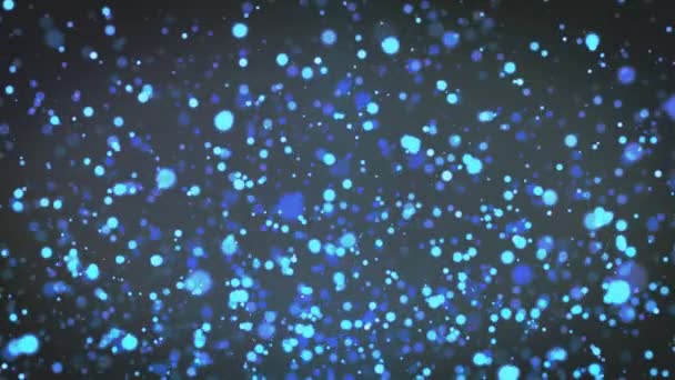 Blue Particles Background Dust Particles Real Lens Flare Glitter Lights — Stock Video