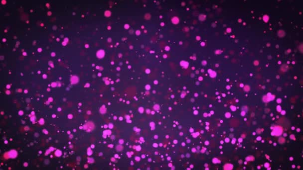 Фон Рожевими Частинками Пилові Частинки Реальним Спалахом Лінз Блискучі Вогні — стокове відео