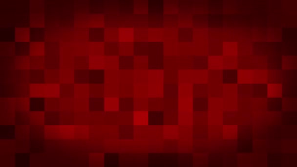 点滅赤運動の抽象的な背景カラフルなピクセル およびスイッチ アニメーションの背景は モザイク タイルの熱烈な 移動技術正方形は 光を当てます 抽象的な赤い正方形の背景 — ストック動画