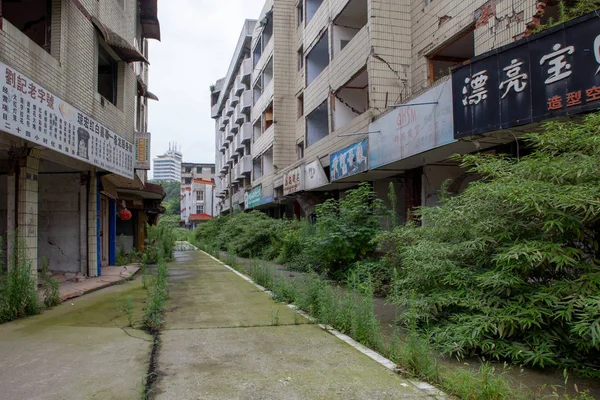 2008 Sichuan Trzęsienie Ziemi Memorial Site Budynki Wielkim Trzęsieniu Ziemi — Zdjęcie stockowe