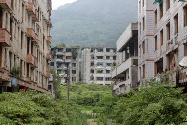 2008 Sichuan Trzęsienie Ziemi Memorial Site Budynki Wielkim Trzęsieniu Ziemi — Zdjęcie stockowe