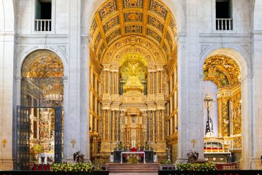 Katedral Basilica of Salvador içinde (Catedral Baslica de Salvador) Salvadore, Bahia, Brezilya eski şehir merkezinde. Portekiz sömürge altın Barok iç tarzı.