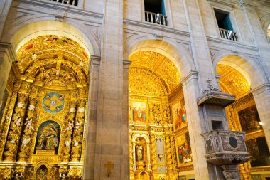 Katedral Basilica of Salvador içinde (Catedral Baslica de Salvador) Salvadore, Bahia, Brezilya eski şehir merkezinde. Portekiz sömürge altın Barok iç tarzı.