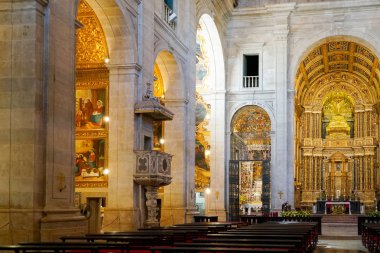 Katedral Basilica of Salvador içinde (Catedral Baslica de Salvador) Salvadore, Bahia, Brezilya eski şehir merkezinde. Portekiz sömürge altın Barok iç tarzı.