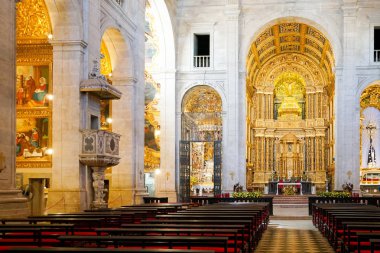 Katedral Basilica of Salvador içinde (Catedral Baslica de Salvador) Salvadore, Bahia, Brezilya eski şehir merkezinde. Portekiz sömürge altın Barok iç tarzı.