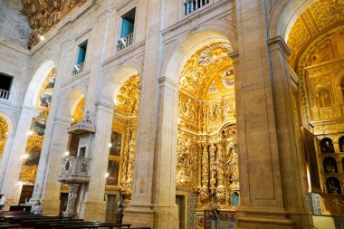 Katedral Basilica of Salvador içinde (Catedral Baslica de Salvador) Salvadore, Bahia, Brezilya eski şehir merkezinde. Portekiz sömürge altın Barok iç tarzı.