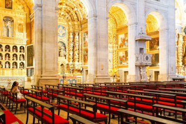 Katedral Basilica of Salvador içinde (Catedral Baslica de Salvador) Salvadore, Bahia, Brezilya eski şehir merkezinde. Portekiz sömürge altın Barok iç tarzı.