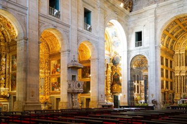 Katedral Basilica of Salvador içinde (Catedral Baslica de Salvador) Salvadore, Bahia, Brezilya eski şehir merkezinde. Portekiz sömürge altın Barok iç tarzı.