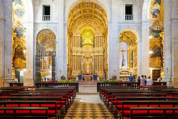 Katedral Basilica of Salvador içinde (Catedral Baslica de Salvador) Salvadore, Bahia, Brezilya eski şehir merkezinde. Portekiz sömürge altın Barok iç tarzı.
