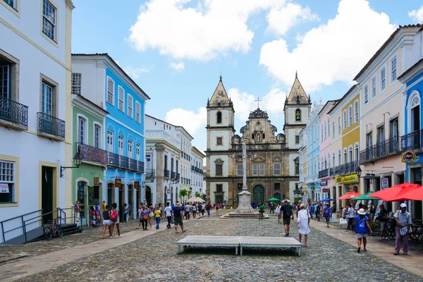 Cruzeiro Sao Francisco Anchieta Колониальный Христианский Крест Церковь Сан Франциско — стоковое фото