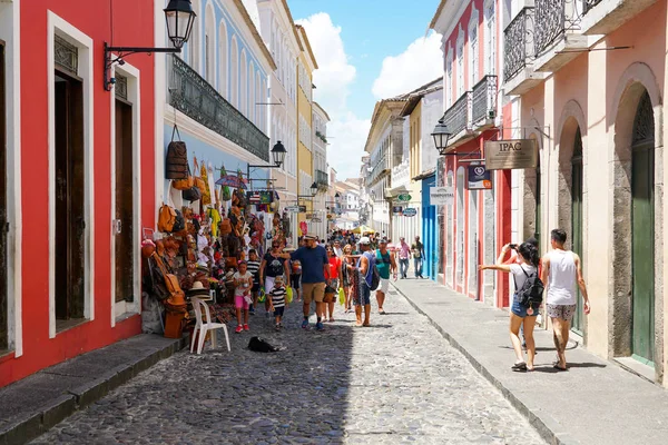 Colorate Case Coloniali Nel Quartiere Storico Pelourinho Centro Storico Salvador — Foto Stock