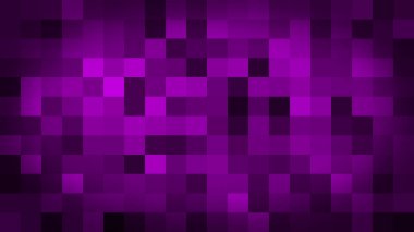Mor hareketli arka plan renkli piksel yanıp sönen ve anahtarı. Animasyon arka plan mozaik karolar parlayan. Parlatıcı ışık ile teknolojik kareler hareket. Soyut kareler arka plan