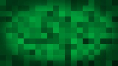 Yanıp sönen yeşil hareket arka plan renkli piksel ve anahtarı. Animasyon arka plan mozaik karolar parlayan. Parlatıcı ışık ile teknolojik kareler hareket. Soyut kırmızı kareler arka plan