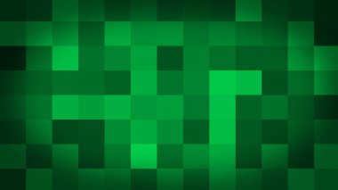 Yanıp sönen yeşil hareket arka plan renkli piksel ve anahtarı. Animasyon arka plan mozaik karolar parlayan. Parlatıcı ışık ile teknolojik kareler hareket. Soyut kırmızı kareler arka plan