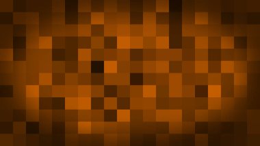 Yanıp sönen turuncu hareketli arka plan renkli piksel ve anahtarı. Animasyon arka plan mozaik karolar parlayan. Parlatıcı ışık ile teknolojik kareler hareket. Soyut kırmızı kareler arka plan