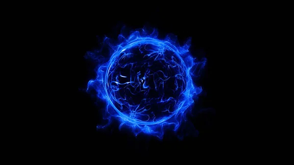 Μπλε Κυκλικό Shinning Λαμπερό Φως Δαχτυλίδι Σπινθηρίζον Ισχυρή Επίδραση Έκρηξης — Φωτογραφία Αρχείου