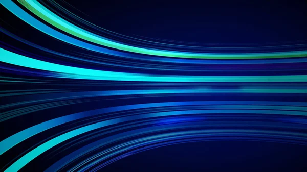 Blue colorful abstract background with animation moving of lines for fiber optic network. Magic flickering glowing flying lines. Animation of seamless loop. Bright  thick stripes flying.