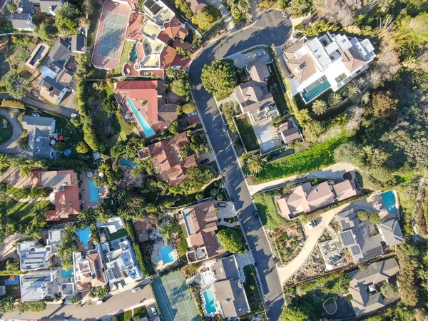 Aerial View Jolla Little Coastline City Nice Beautiful Wealthy Villas — Stock Photo, Image